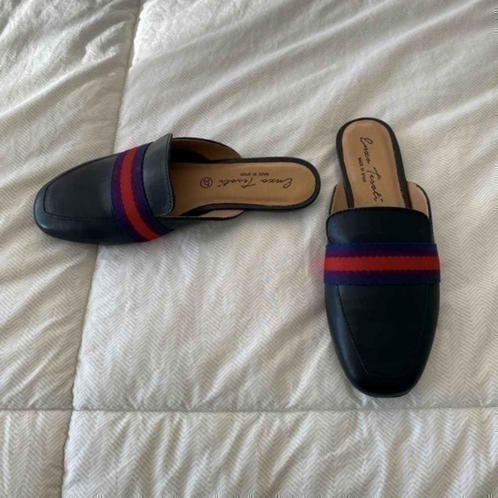 Enzo Tesoti Leather Mules NWOT